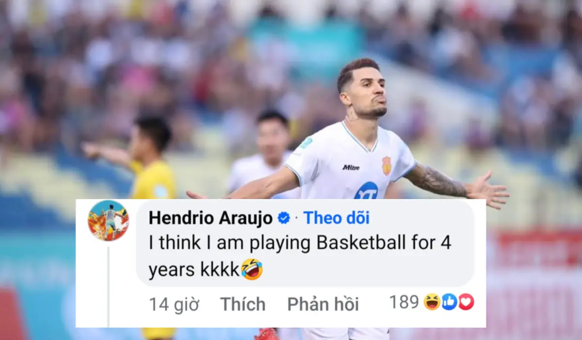 Hendrio tỏ ra khó hiểu khi không góp mặt trong Đội hình tiêu biểu V.League 2023/24.