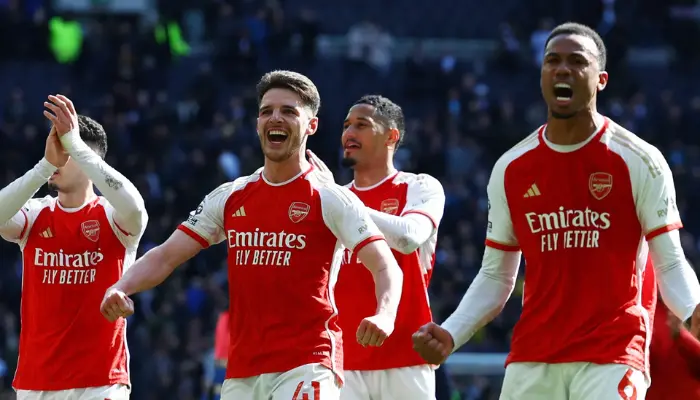 Rice và các đồng đội tại Arsenal