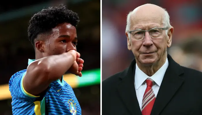 Sao trẻ Endrick và Bobby Charlton