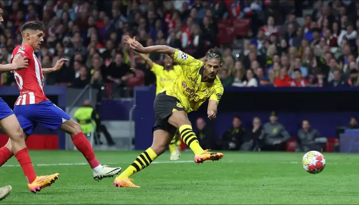 Haller chính là cầu thủ giúp Dortmund rút ngắn tỷ số 1-2 ở trận lượt đi với Atletico Madrid.