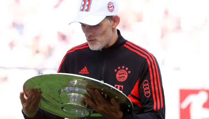 HLV Tuchel giúp Bayern lên ngôi vô địch Bundesliga mùa giải năm ngoái ở vòng đấu cuối cùng.