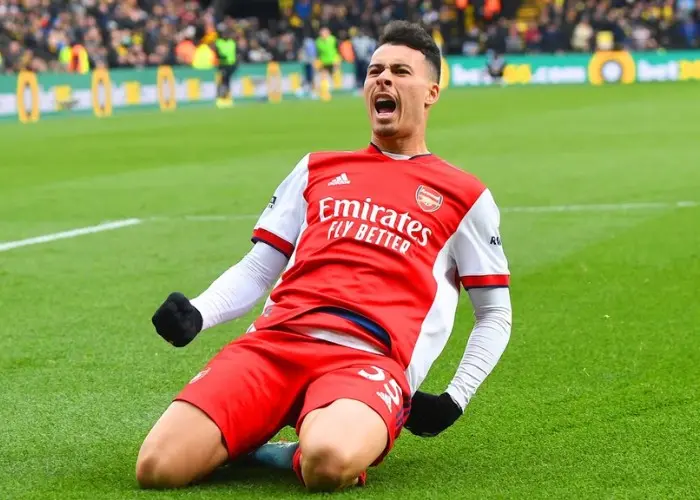 tiền đạo cánh của Arsenal Gabriel Martinelli